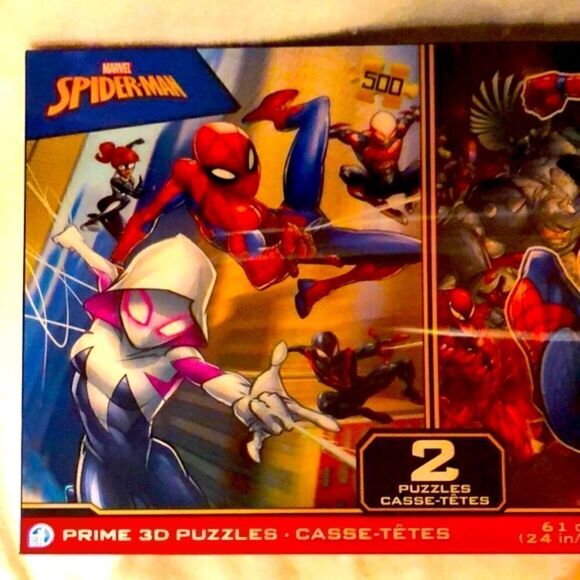 New marvel spider man prime 3D twin pack lenticular puzzles of 500 pcs each - Picture 2 of 8
